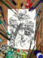 Herb z lwem i kogutem, format A4 (Z.H1.M) - obrazek 2