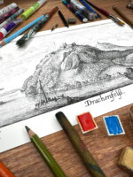 Pejzaż z zamkiem Drachenfels, format A4 (PE.Z1.M) - obrazek 3