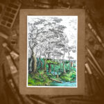 Pejzaż leśny z wybrzeżem, format A4 (PE.L1.M)