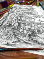 Pejzaż leśny z wybrzeżem, format A4 (PE.L1.M) - obrazek 3