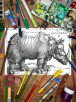 Nosorożec, format A4 (Z1.M) - obrazek 2